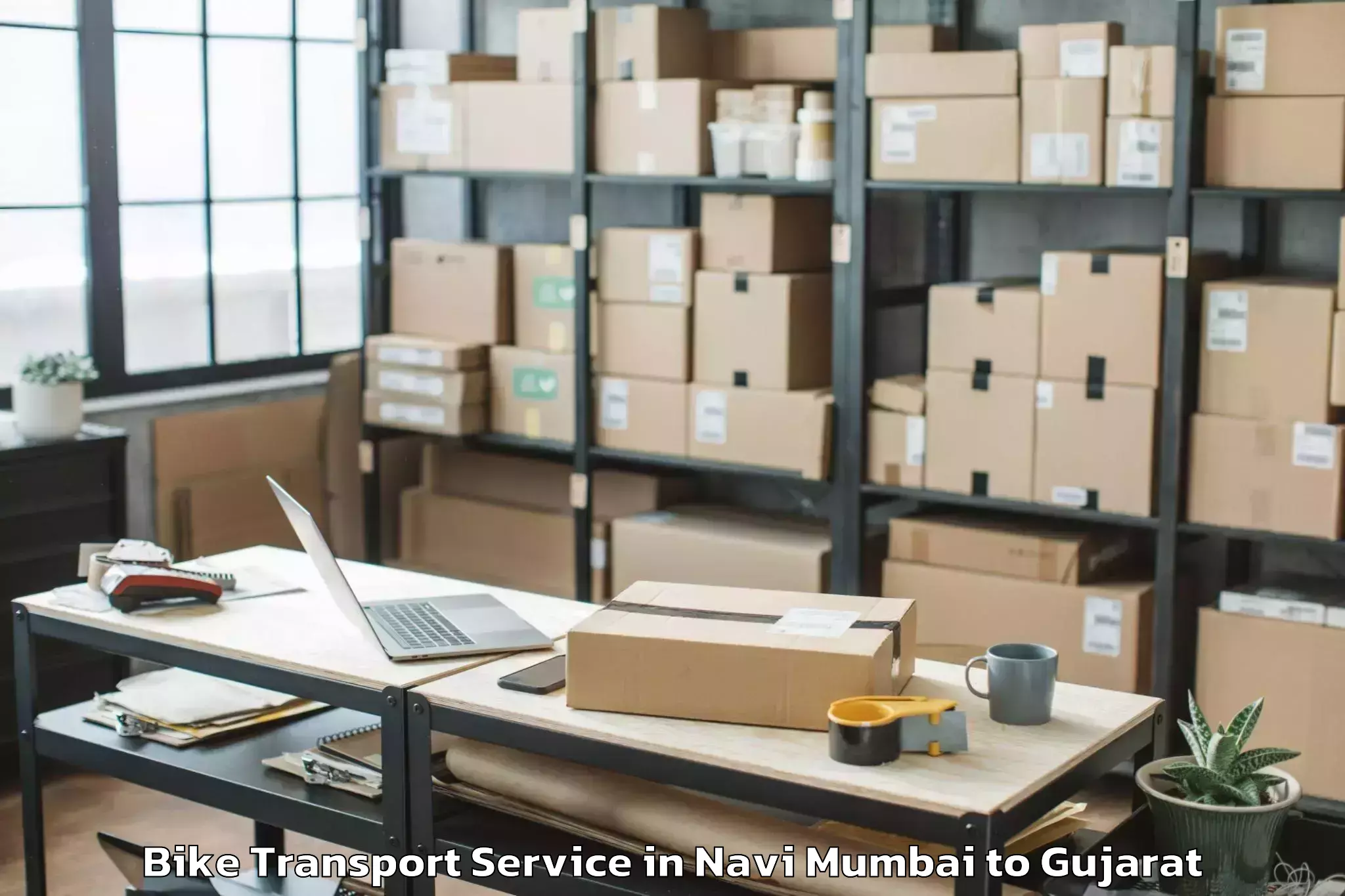 Efficient Navi Mumbai to Valabhipur Bike Transport